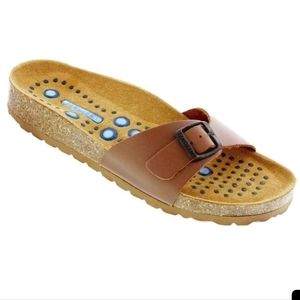 Sanosan Malaga Single Strap Leather Sietelunas Comfort Sandal Size 42=US 11-11.5